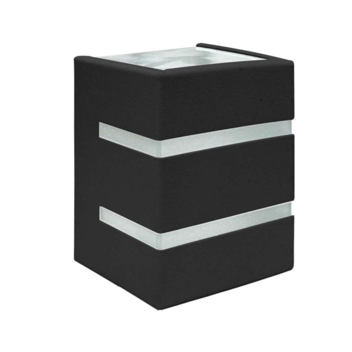 Arandela aço 1xG9 2 Fachos 2 aletas Bivolt Preto Blumenau