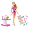 Boneca Barbie Nadadora Malibu - Nada de Verdade + Acessórios
