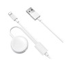 Cabo 2 em 1 Para Celular e Relógio Lightning Branco Xc-cd62