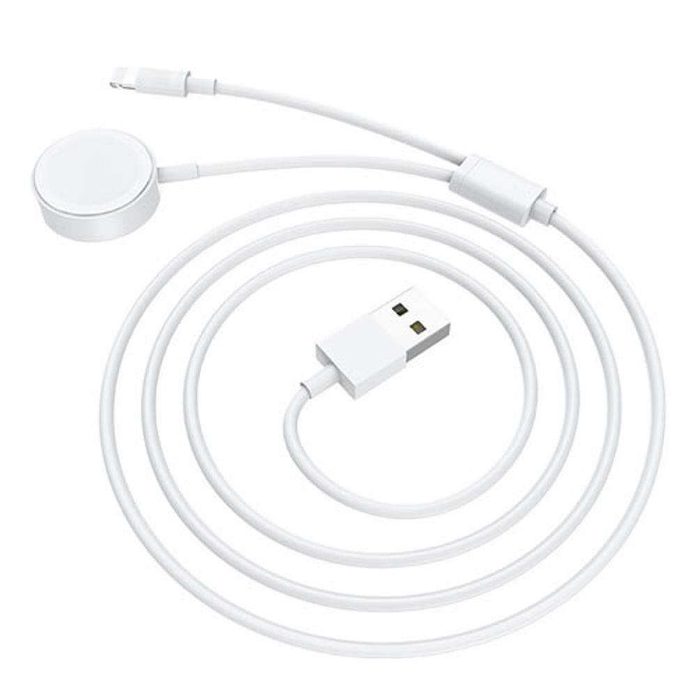 Cabo 2 em 1 Para Celular e Relógio Lightning Branco Xc-cd62