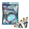 Cabo RCA Fitz -3 +3 RCA Plug Metal Blindado 5M Pix