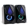 Caixa de Som 2.0 Gamer 12w Com LED Rgb Multilaser Preta
