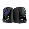 Caixa de Som 2.0 Gamer 12w Com LED Rgb Multilaser Preta