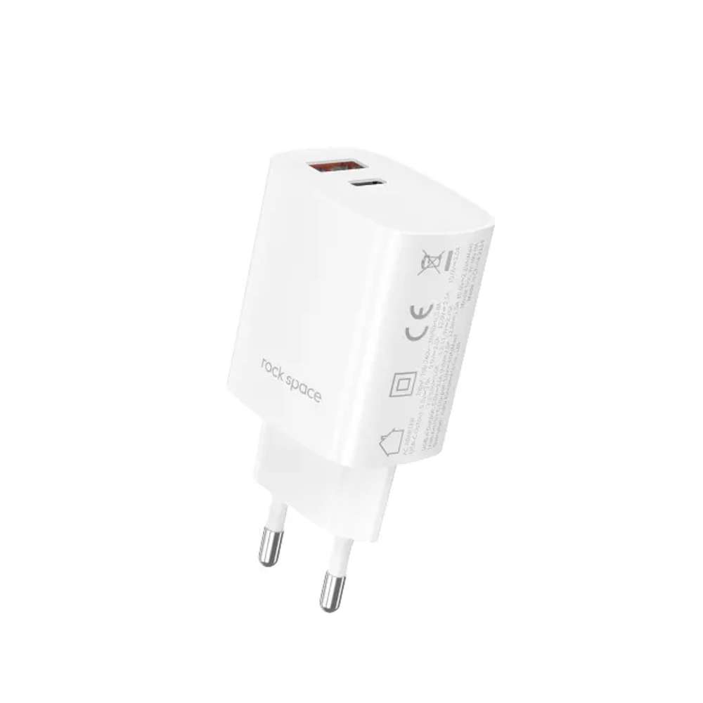 Carregador Dual USB + Type-C 30W T51 DP Rock Space