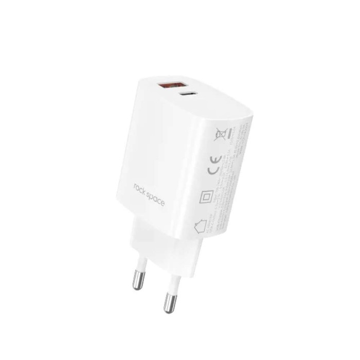 Carregador Dual USB + Type-C 30W T51 DP Rock Space