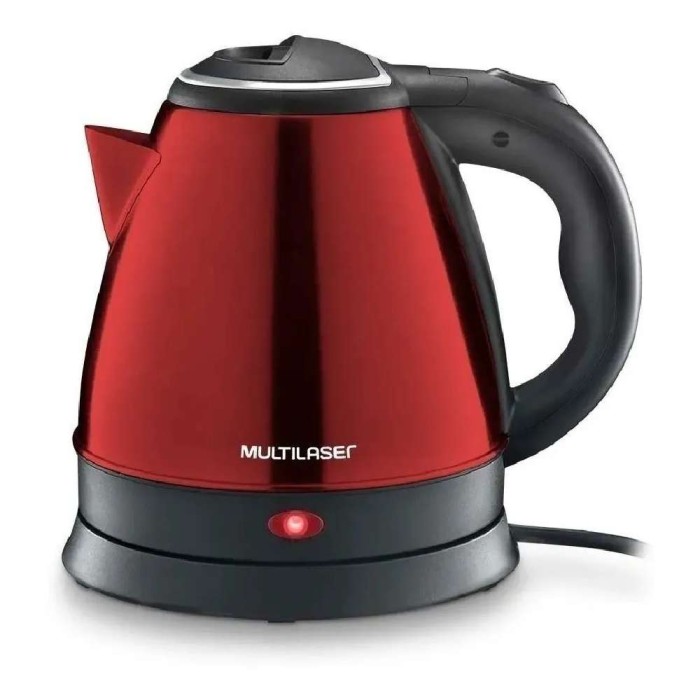 Chaleira Inox Vermelha 1,8l 220v 1500w - BE018 Multilaser