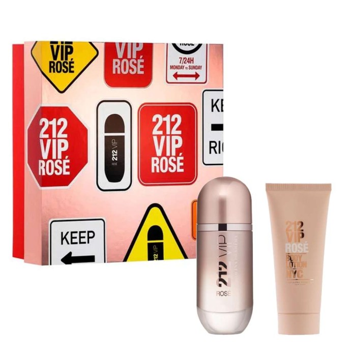 Coffret Perfume e loção 212 VIP Rosé 50ml-75ml Eau de parfum