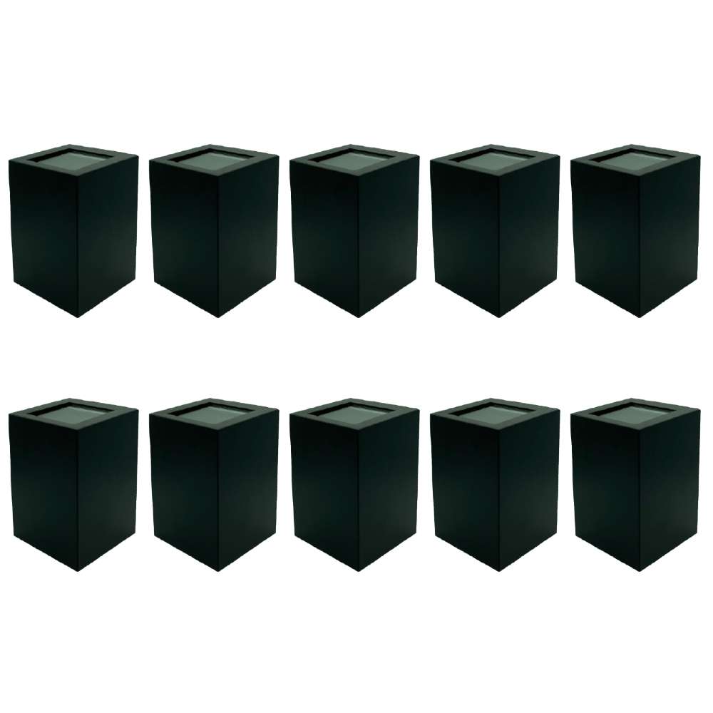 Kit 10 Arandelas Frankfurt 125MM 1xG9 Preto Fosco Germany