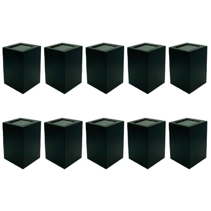 Kit 10 Arandelas Frankfurt 125MM 1xG9 Preto Fosco Germany