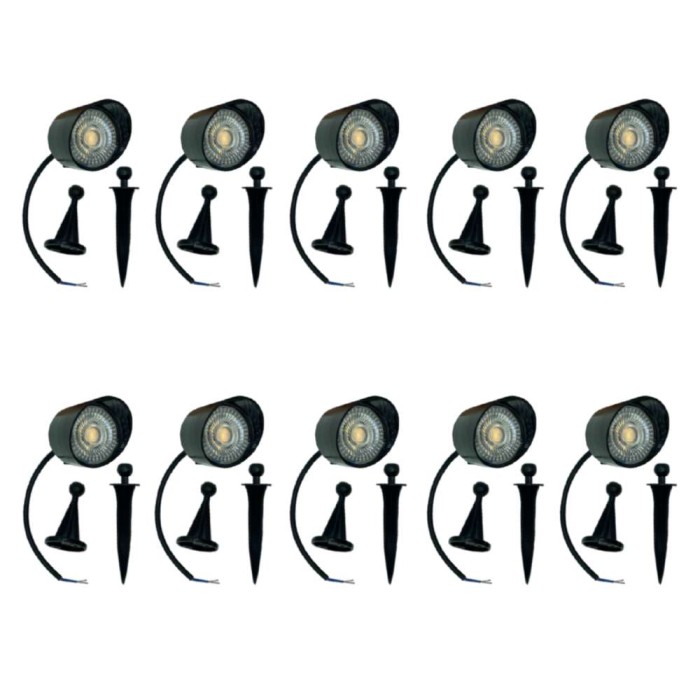 Kit 10 Espetos Spot Led Clean 5w 3000k Preto Blumenau