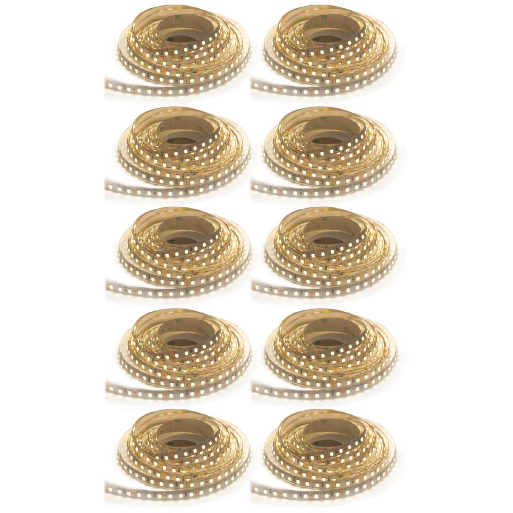 Kit 10 Fita Led 2835 IP20 240Led/M 20W/M 5M 3000K