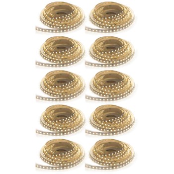Kit 10 Fita Led 2835 IP20 240Led/M 20W/M 5M 3000K