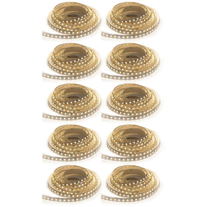 Kit 10 Fita Led 2835 IP20 240Led/M 20W/M 5M 3000K