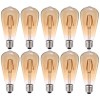 Kit 10 Lâmpada Led Filamento ST64 6W 2200k branco-quente
