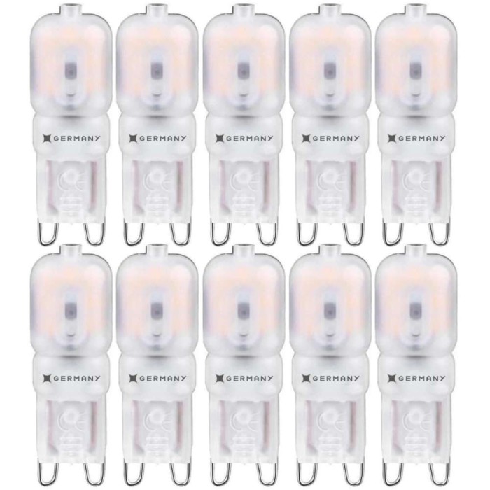 Kit 10 Lâmpadas Led G9 2,5w 2400K 220V Germany