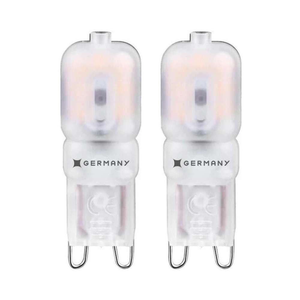 Kit 2 Lâmpadas Led G9 2,5w 2400K 220V Germany