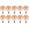Kit 10 Lâmpada Led G95 Filamento 6w E27 2200k Branco-Quente