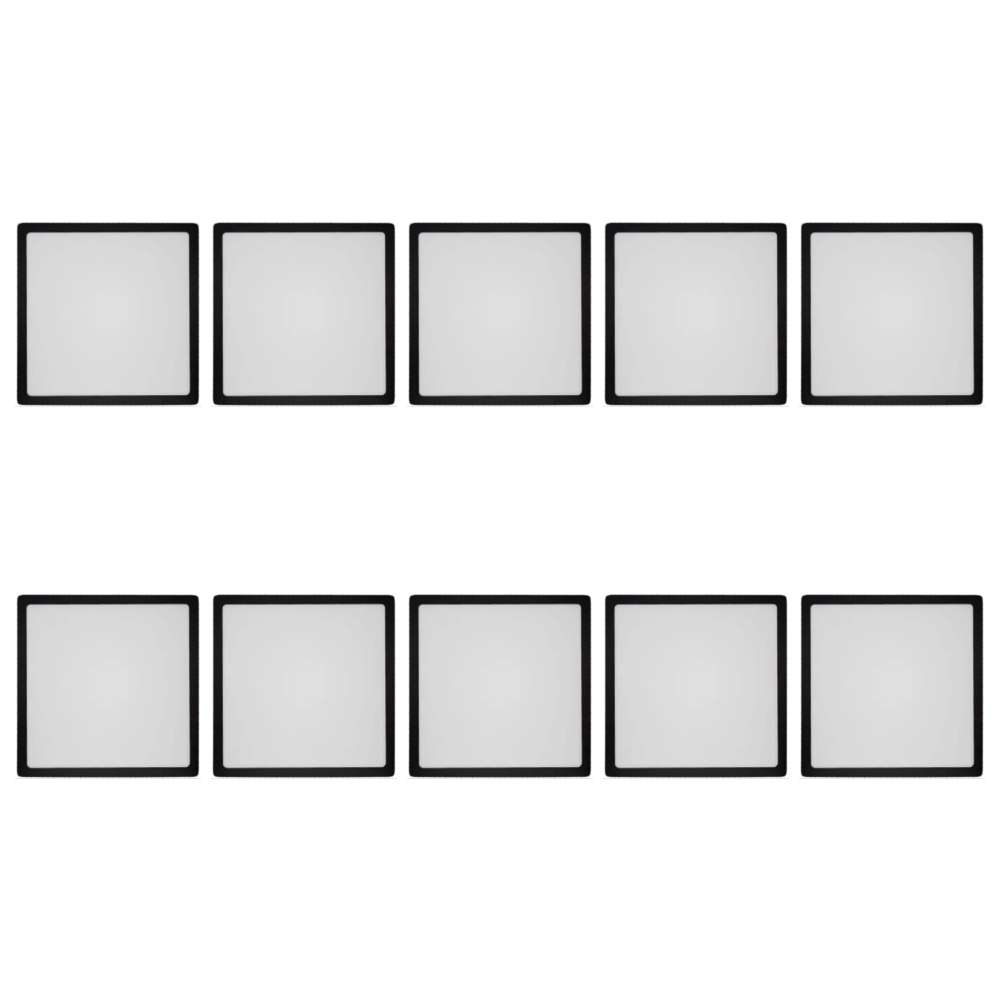 Kit 10 Paineis Led Sobrepor Quadrado 24W 3000K Preto Blumenau