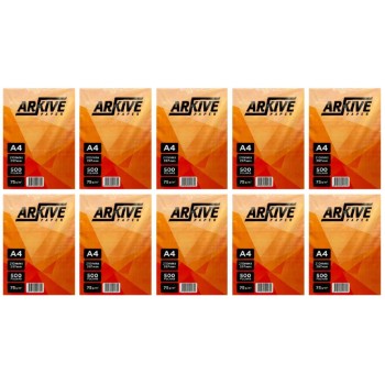 Kit 10 Papel Sulfite A4 Premium Arkive Paper 75g 500 Folhas