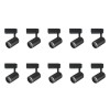 Kit 10 Spots Para Trilho De Alumínio 7W 3000K Preto