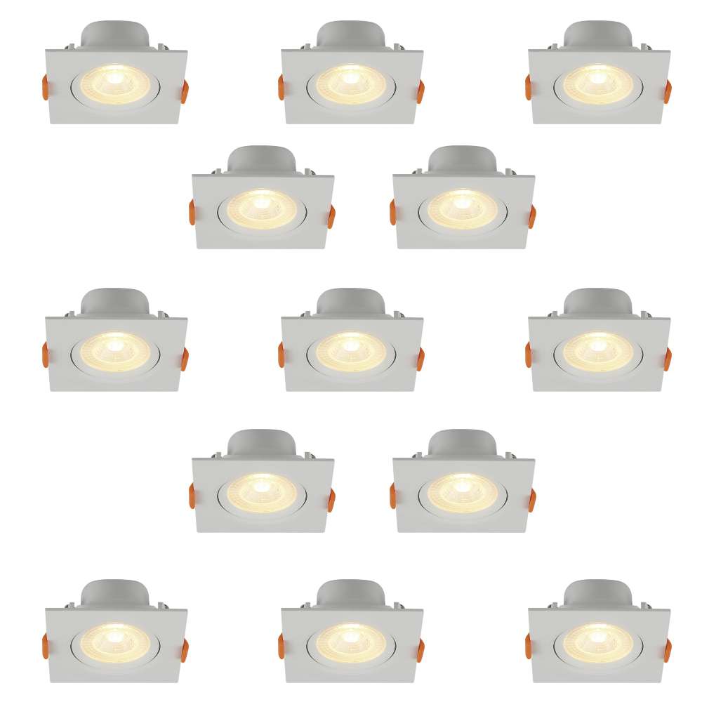 Kit 13 Spots Embutir Quadrado Branco 8w 4.100k Blumenau