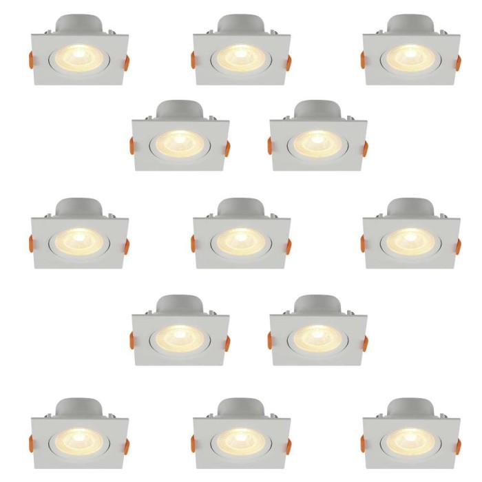 Kit 13 Spots Embutir Quadrado Branco 8w 4.100k Blumenau