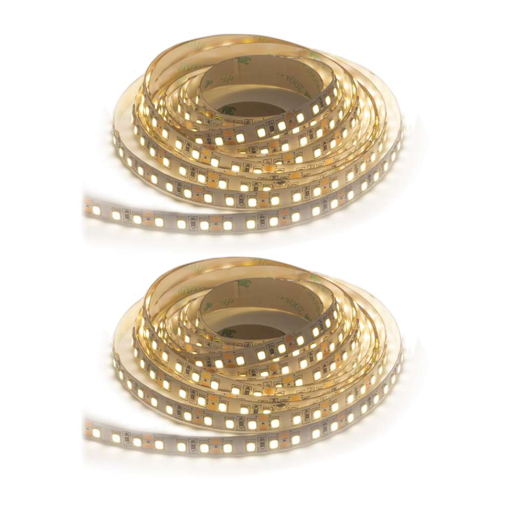 Kit 2 Fita Led 2835 IP20 240Led/M 20W/M 5M 3000K