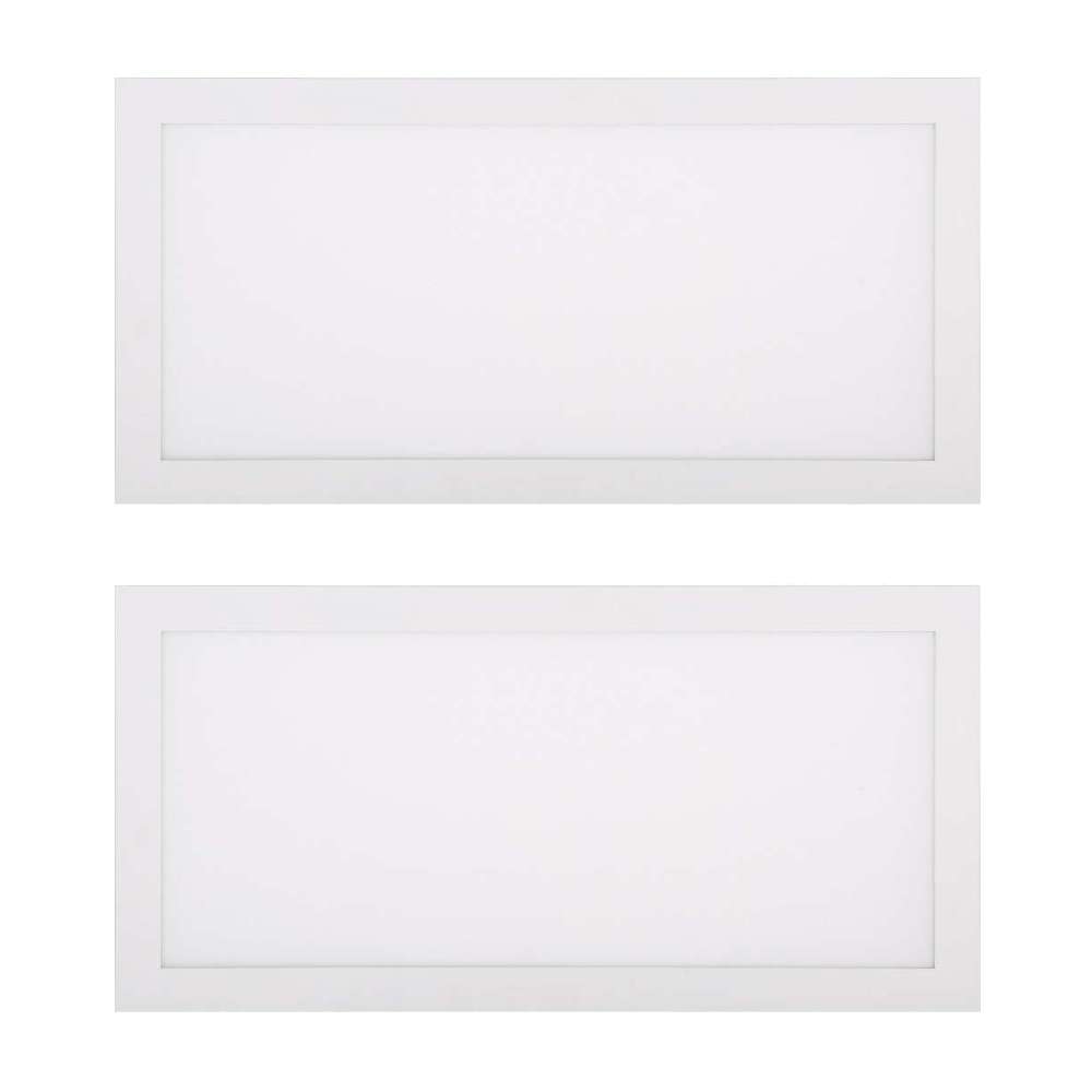Kit 2 Paineis Led Embutir Retangular 30W 6500K Branco