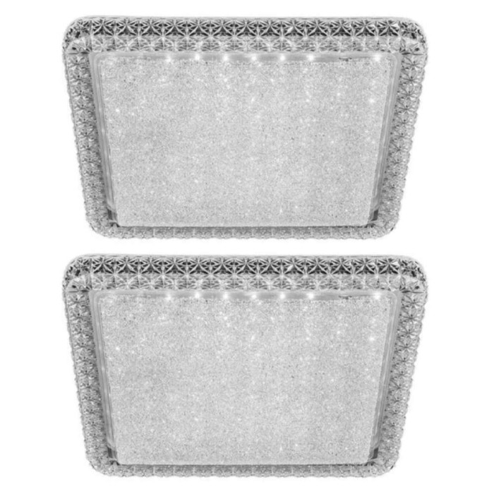 Kit 2 Plafon Shine Quadrado Pontilhado 3000K 18W