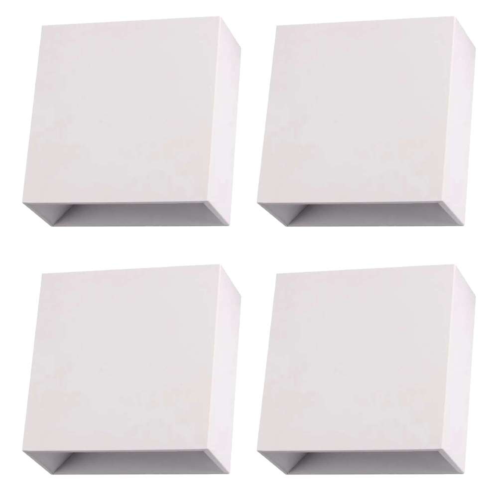 Kit 4 Arandelas Light Led 4w Facho Ajustável 3000k Branca