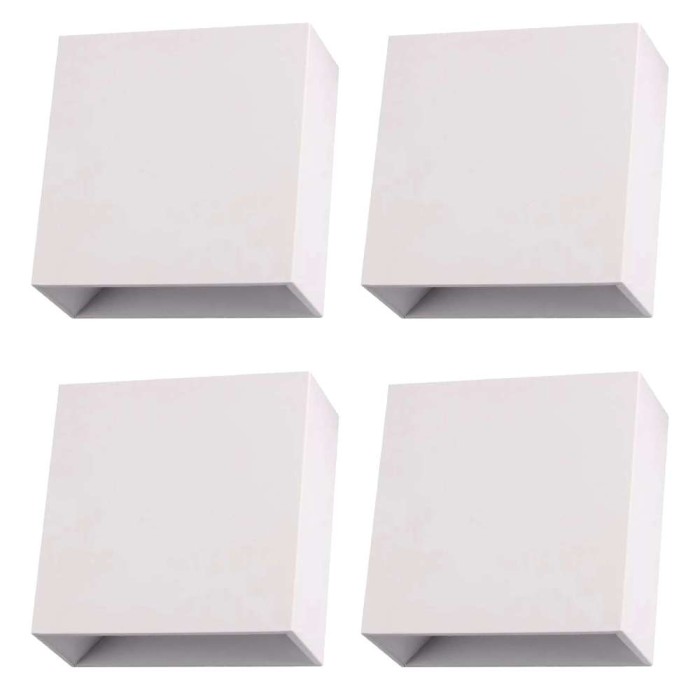 Kit 4 Arandelas Light Led 4w Facho Ajustável 3000k Branca