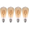 Kit 4 Lâmpada Led Filamento ST64 6W 2200k branco-quente