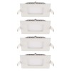 Kit 4 Paineis Led Embutir Quadrado 3,5W 6500K Branco Kit 4 Paineis Led Embutir Quadrado 3,5W 6500K Branco