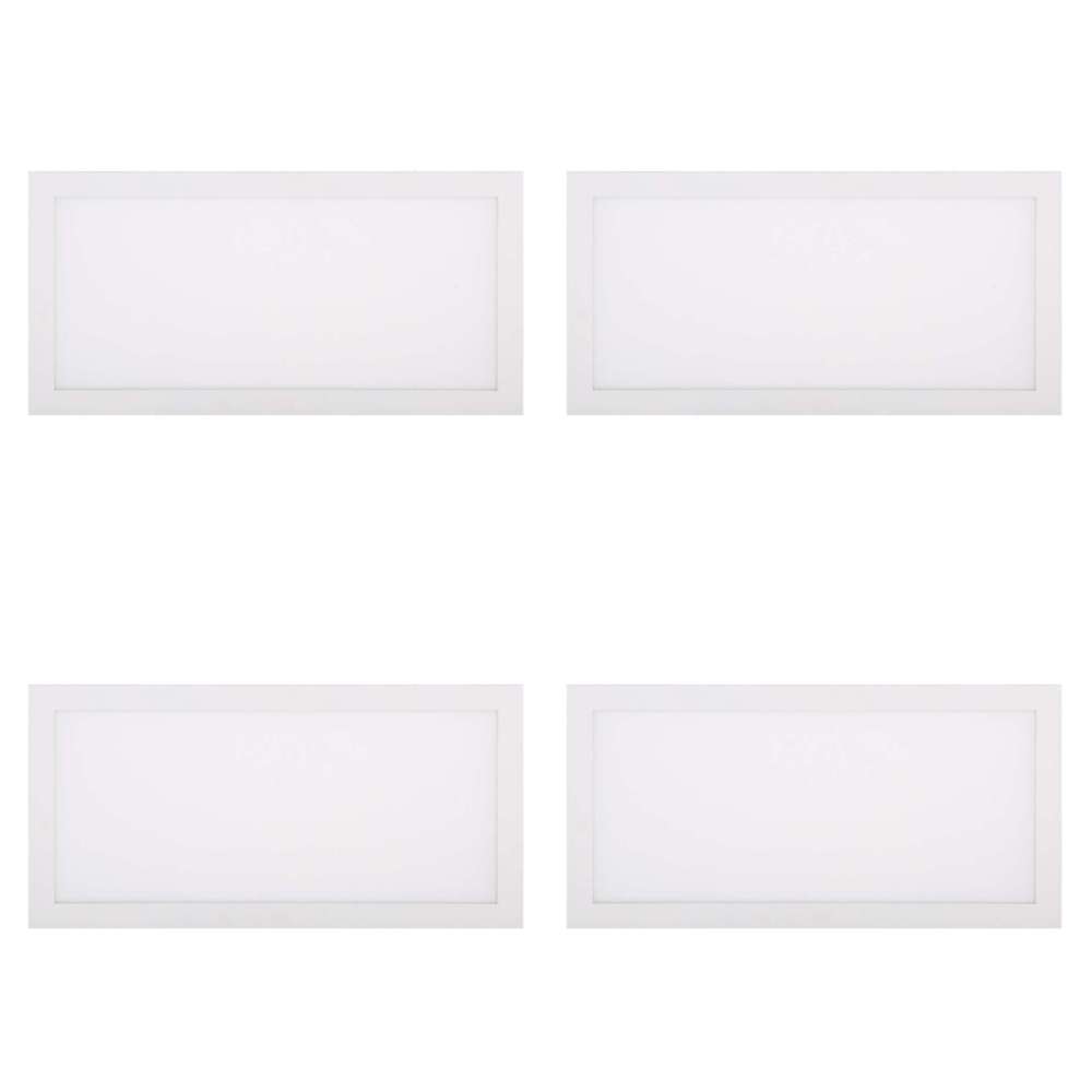 Kit 4 Paineis Led Embutir Retangular 30W 6500K Branco