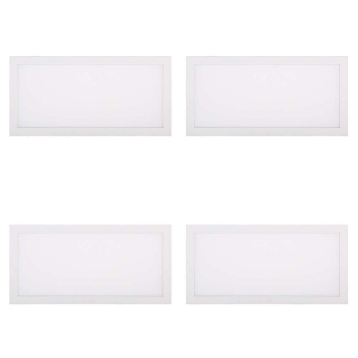 Kit 4 Paineis Led Embutir Retangular 30W 6500K Branco