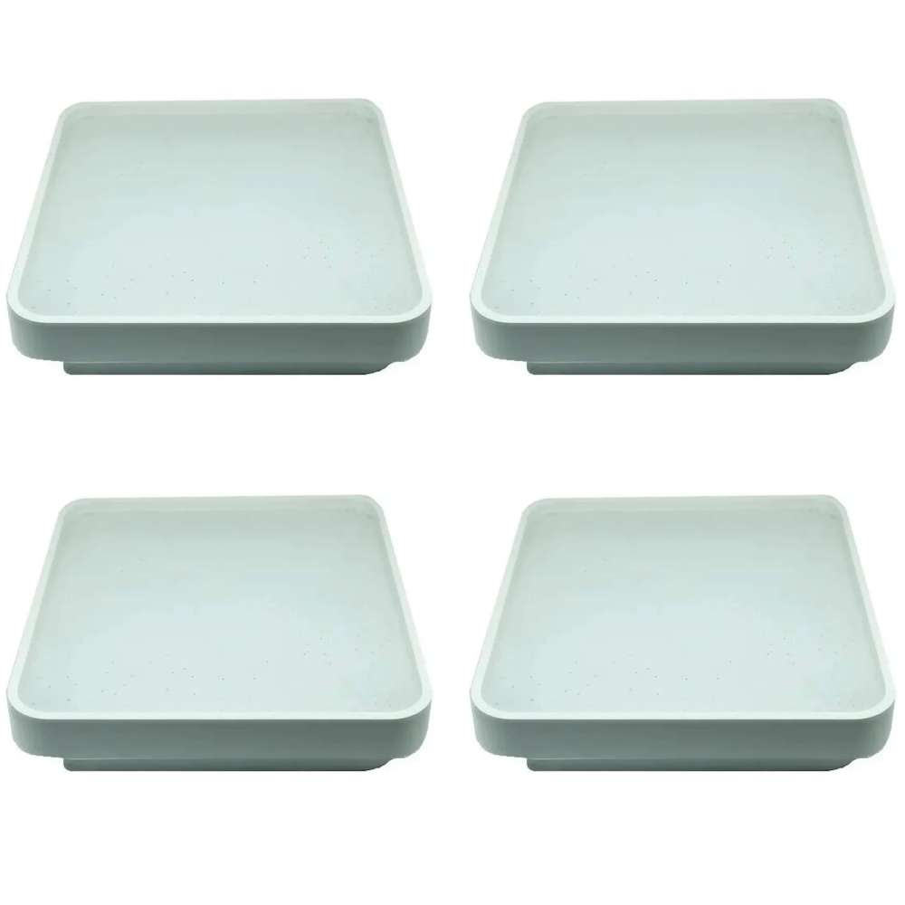 Kit 4 Plafons Roud quadrado Branco 18W 6500K Blumenau