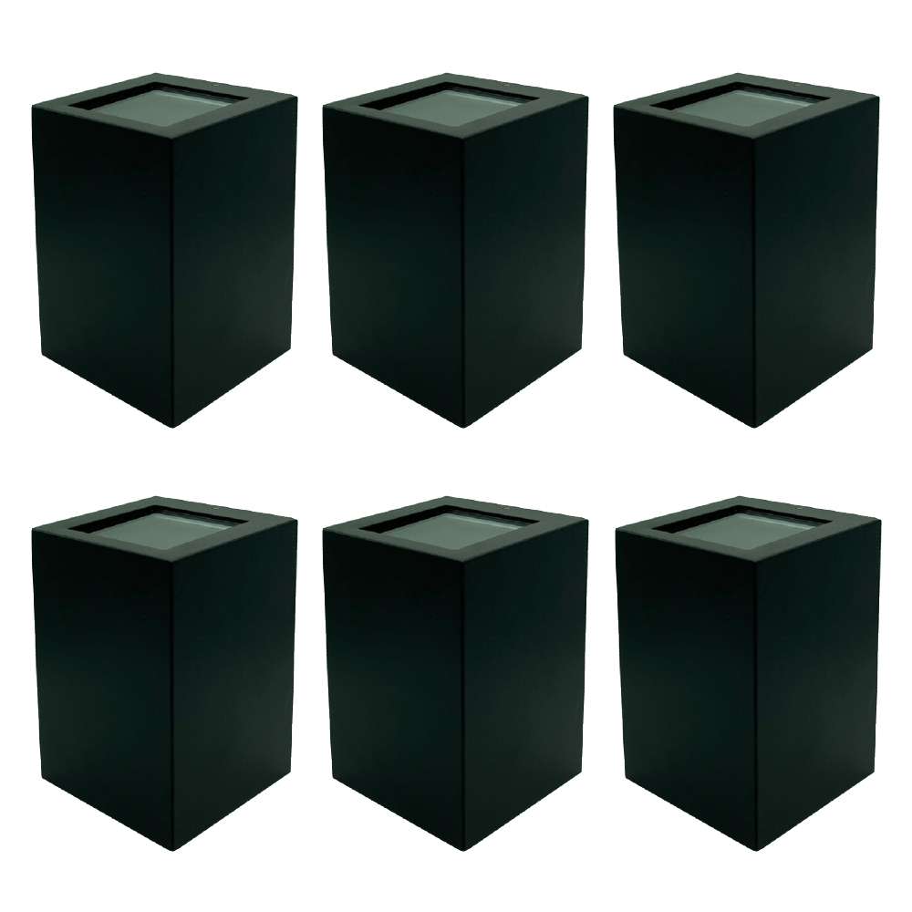 Kit 6 Arandelas Frankfurt 125MM 1xG9 Preto Fosco Germany