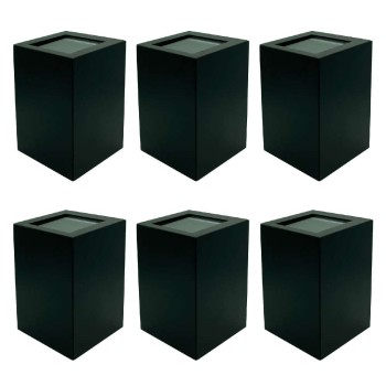 Kit 6 Arandelas Frankfurt 125MM 1xG9 Preto Fosco Germany