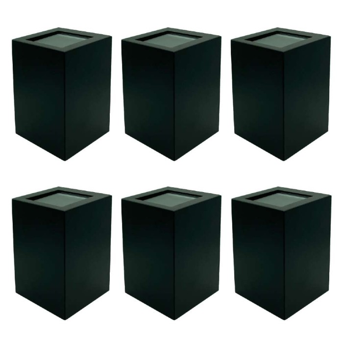 Kit 6 Arandelas Frankfurt 125MM 1xG9 Preto Fosco Germany