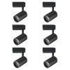 Kit 6 Spots Para Trilho De Alumínio 7W 3000K Preto