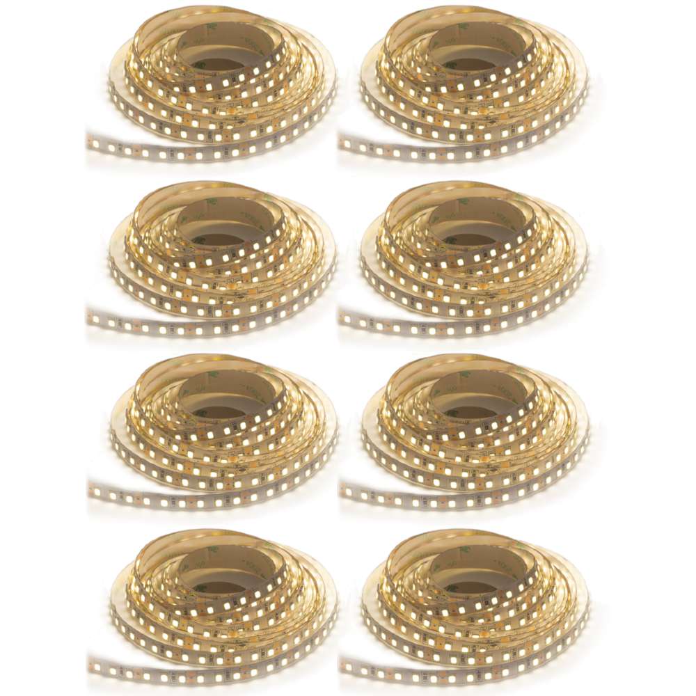 Kit 8 Fita Led 2835 IP20 240Led/M 20W/M 5M 3000K
