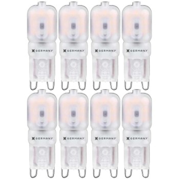 Kit 8 Lâmpadas Led G9 2,5w 2400K 220V Germany
