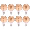 Kit 8 Lâmpada Led G95 Filamento 6w E27 2200k Branco-Quente