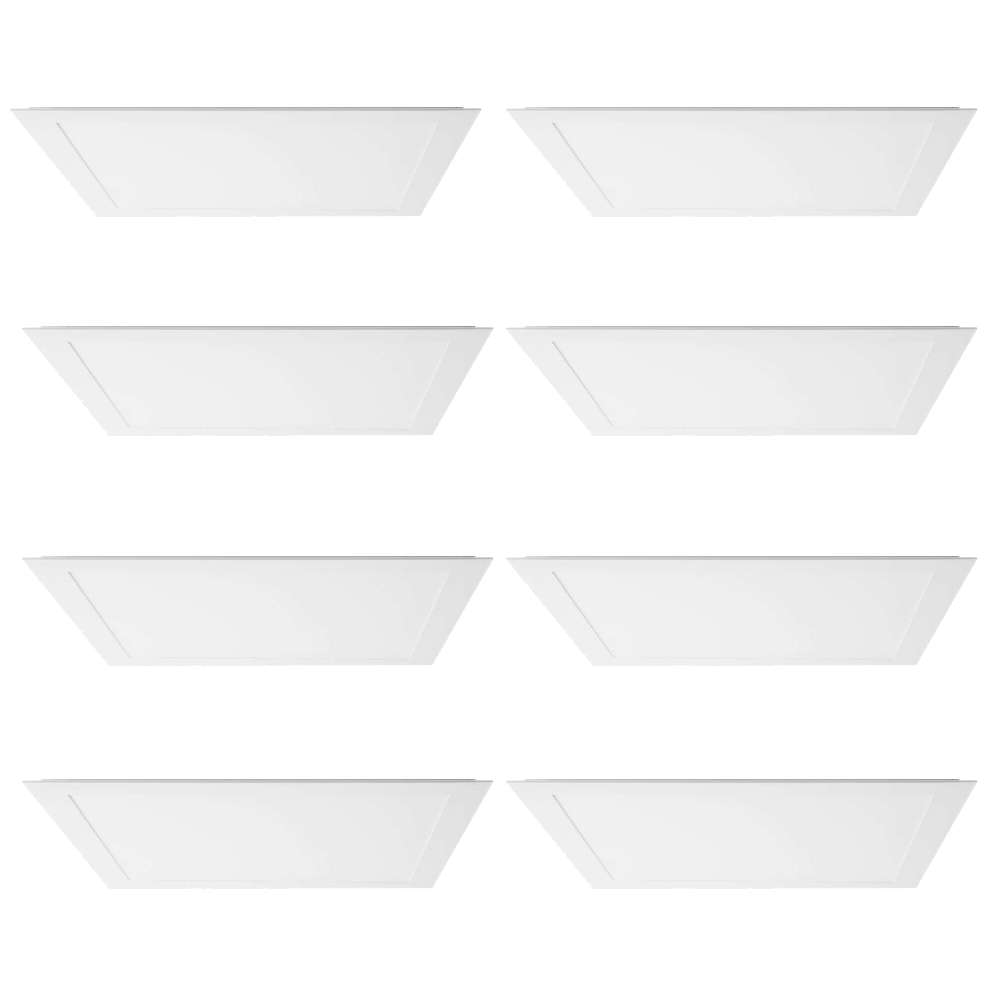 Kit 8 Paineis Led Embutir Quadrado 18W 3000K Blumenau