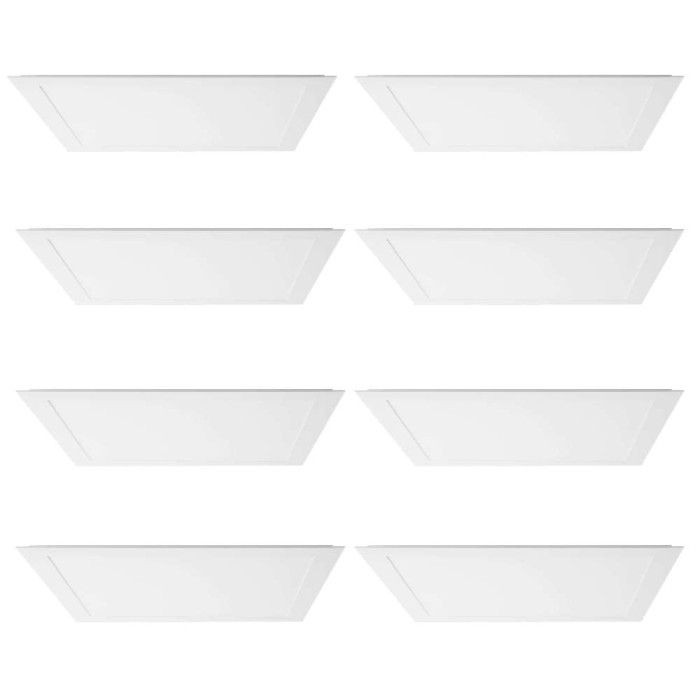 Kit 8 Paineis Led Embutir Quadrado 24W 4100K Blumenau