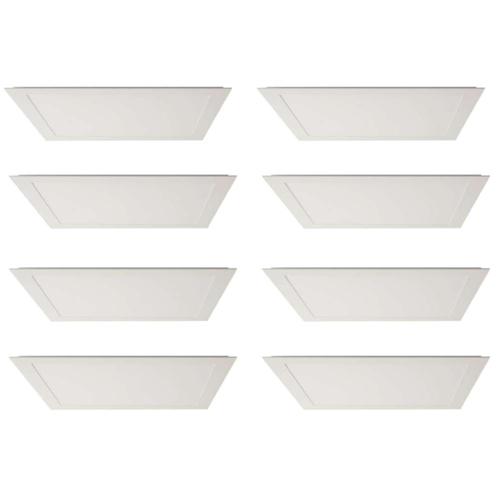 Kit 8 Paineis Led Embutir Quadrado 32W 6500K Branco