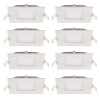 Kit 8 Paineis Led Embutir Quadrado 3,5W 6500K Branco Kit 8 Paineis Led Embutir Quadrado 3,5W 6500K Branco