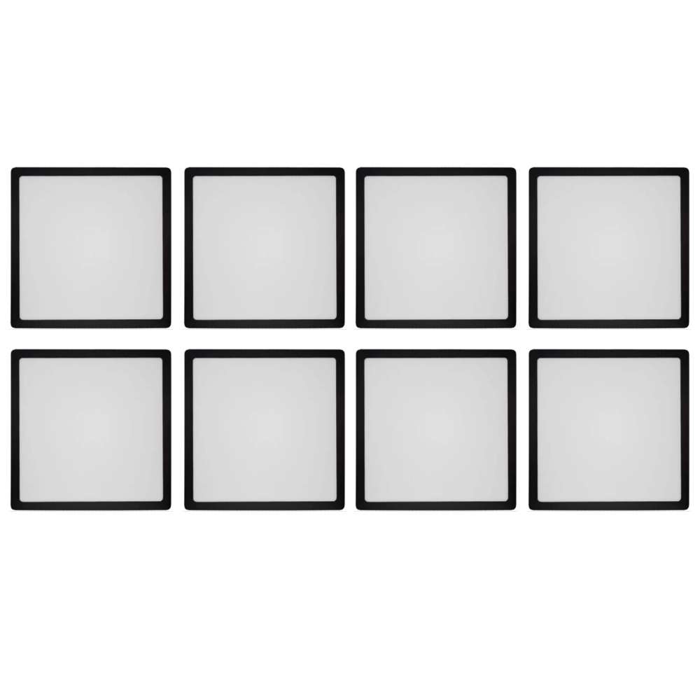 Kit 8 Paineis Led Sobrepor Quadrado 24W 3000K Preto Blumenau Iluminação