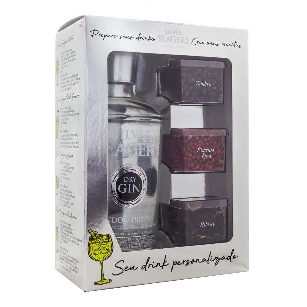 Kit Gin Seagers Silver Com Especiarias 750ml
