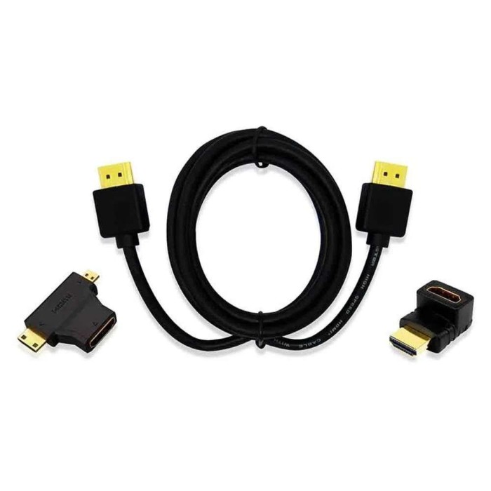 Kit Hdmi Com Cabo 1.4 1,8M + Adpatador T + L Multilaser